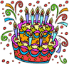 Znalezione obrazy dla zapytania birthday cake gif